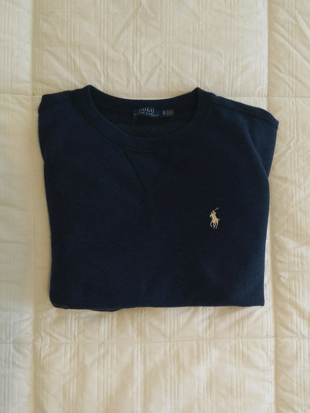 Polo Ralph Lauren Navy Crewneck Sweatshirt Pony Logo | XS